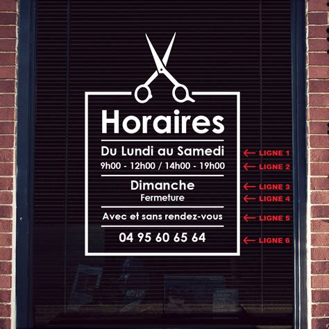 Horaires d'ouverture Coiffure Céline Saint